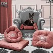 Luxusní růžový pelíšek pro psy v průměru 58 cm