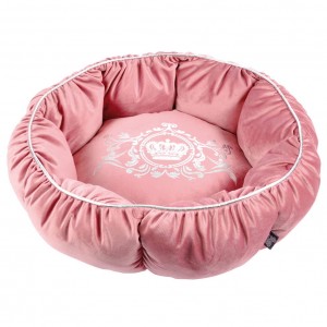 Luxusní růžový pelíšek pro psy v průměru 58 cm