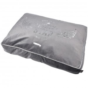 Moderní pelíšek v šedé barvě s potiskem 80x60cm