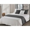 Oboustranný béžovo šedý přehoz na manželskou postel