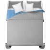 Oboustranné modro šedé přehozy na manželskou postel