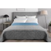 Oboustranné modro šedé přehozy na manželskou postel