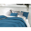 Kvalitní modrý přehoz na postel 200 x 220 cm