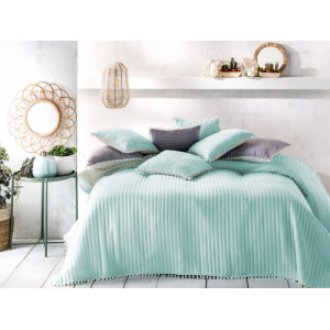 Přehoz na postel v mentolové barvě 170 x 210 cm