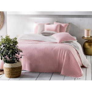 Přehoz na postel ve ružové barvě 170 x 210 cm