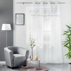 Jemná elegantní záclona se stříbrným vzorem 140 x 240 cm