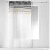 Bílá záclona s dekoračním vrchem 140 x 240 cm