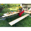 Zahradní nábytek ze dřeva stůl a lavičky 60 x 120 cm