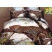 Bavlněné povlečení na postel s leopardem ležící na větvi stromu