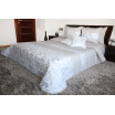 Luxusní vzorovaný přehoz na postel stříbrné barvy