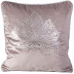 Krásný růžový povlak na polštář se stříbrným potiskem 45 x 45 cm