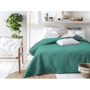 Přehoz na postel v zelené barvě 170 x 210 cm