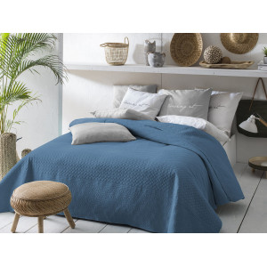 Přehoz na postel v modre barvě 220 x 200 cm