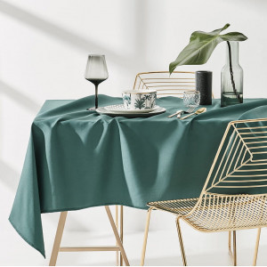 Ubrus na stůl v zelené barvě bez potisku 130 x 180 cm