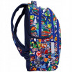 Třídílný set školní tašky batohu pro chlapce s trendy potiskem fotbalu