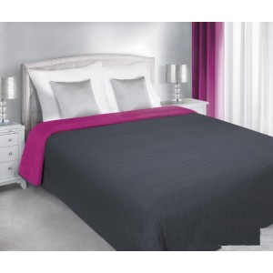 Oboustranný přehoz na postele šedě růžové barvy