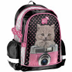 Dívčí krásný růžový šestidílný školní batoh CAT