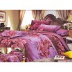  Růžovo fialový povlak na postel s květovým vzorem