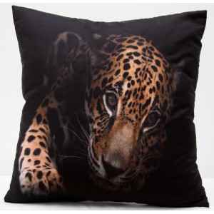  Povlaky na polštáře černé barvy s potiskem leoparda
