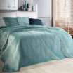 Prošívaný sametový přehoz na postel mátově zelené barvy