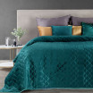 Kvalitní jednobarevný přehoz na postel tyrkysové barvy
