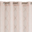 Růžová záclona se skandinávským vzorem 140 x 250 cm