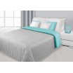 Oboustranné prošívané přehozy na manželskou postel světle šedé barvy