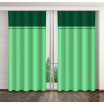 Zelené dekorační závěsy na okno s řasící páskou