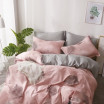 Krásné pohodlné bavlněné ložní povlečení ve růžovo šedé kombinaci s listovým vzorem