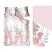 Krásné bavlněné povlečení v bílé barvě s růžovými vzorem
