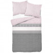 Pohodlné šedě růžové povlečení na postel z bavlny s krásnými ornamenty