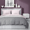 Pohodlné šedě růžové povlečení na postel z bavlny s krásnými ornamenty