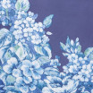Modré bavlněné ložní povlečení s květinovým motivem