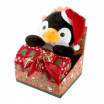 Krásná dětská vánoční deka s plyšovou hračkou 75x100 cm