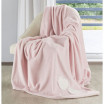 Krásné pohodlné deky v růžové barvě s bílým srdíčkem na boku