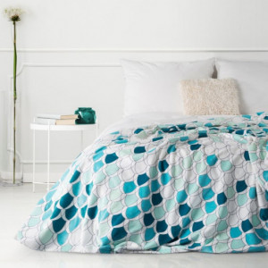 Moderní deka v krásných tyrkysových barvách