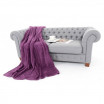 Dekorativní deky a přikrývky fialové barvy 200 x 220 cm