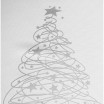 Elegantní vánoční ubrus se stříbrným stromečkem