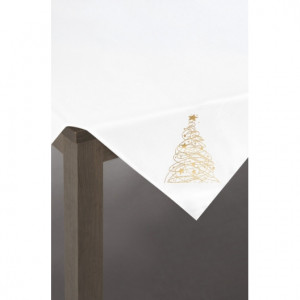 Elegantní vánoční ubrus se zlatým stromečkem