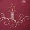 Vánoční ubrus červené barvy s motivem svíček