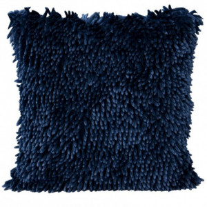 Třásňová povlak na polštář tmavě modré barvy 40 x 40 cm