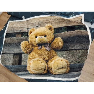 Kvalitní dětská deka s motivem medvídka 130x160
