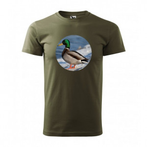 Lovecké tričko s potiskem divoké kachny