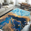 Protiskluzový koberec s abstraktním vzorem modrý