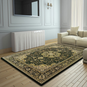 Luxusní koberec v zelené barvě