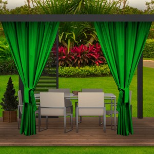 Unikátní výrazně zelené závěsy do zahradních teras a altánků 155 x 220 cm