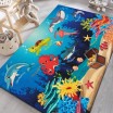 Fenomenální dětský modrý koberec s motivem podmořského světa
