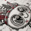 Roztomilý dětský bílý koberec s motivem indiána
