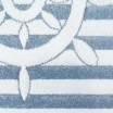 Fenomenální bílo modrý kulatý koberec námořnické kormidlo