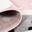 Kouzelný dětský růžový koberec pro holčičku zajíček